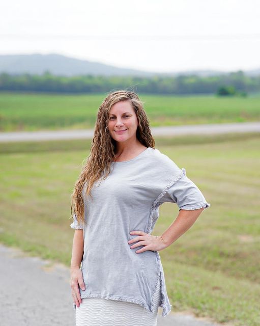 Umgee Slate Grey Tunic Top with Fray Detail Tops Umgee   