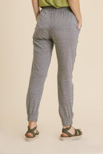 Load image into Gallery viewer, Umgee Animal Print Elastic Waist Jogger Pants with Pockets in Heather Grey
