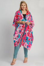 Load image into Gallery viewer, Umgee Floral Print Kimono in Pink Mix
