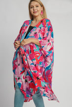Load image into Gallery viewer, Umgee Floral Print Kimono in Pink Mix

