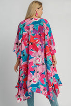 Load image into Gallery viewer, Umgee Floral Print Kimono in Pink Mix
