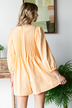 Load image into Gallery viewer, Veveret Mineral Washed French Terry Romper in Yellow
