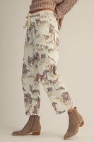 LovLov Frontier Reverie Equestrian Narrative Pants in Multi