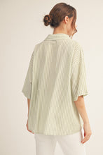 Load image into Gallery viewer, Jodifl Textured Striped Top in Sage
