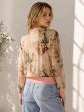Load image into Gallery viewer, Sew in Love Floral Mesh Cardigan in Yellow/Pink
