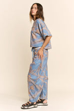 Load image into Gallery viewer, Davi &amp; Dani Camo Print Lounge Set in Blue
