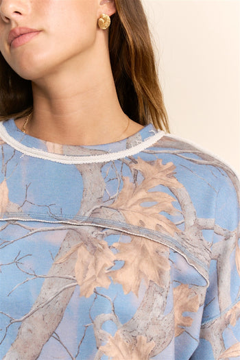 Davi & Dani Camo Print Lounge Set in Blue