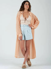 Load image into Gallery viewer, Lucca Couture LOLA Sheer Maxi Dress in Peachy Dress Lucca Couture   
