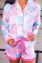 Load image into Gallery viewer, Jess Lea Pink Heirloom Patchwork Ruffle Pajama Set in Pink Heirloom
