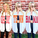 Simply Blush Game Day TENN Sweatshirt Cardigan in Ash Grey