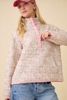 Main Strip Ditzy Floral Print Jacket in Ivory Multi