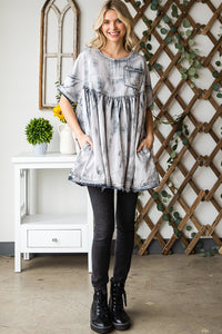 Oli & Hali Bleached Bib Top in Black ON ORDER Shirts & Tops Oli & Hali   