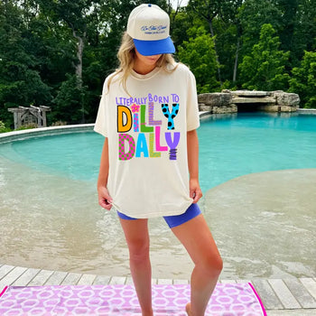Poppy & Pine Literally Born to Dilly Dally Tee in Ivory