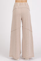 Mittoshop Mineral Washed Pants with Asymmetric Seams in Tan