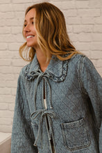 Load image into Gallery viewer, BiBi Open Front Quilted Jacket in Denim
