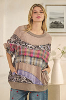 Oli & Hali Contrasting Mix N Match Top in Ash