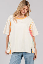 Load image into Gallery viewer, Sage+Fig Sunset Colorblock OVERSIZED Top in Cream
