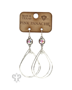 Silver Teardrop Earrings Earrings Pink Panache Brands   