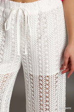 Load image into Gallery viewer, Umgee Crochet Lace Fabric Pants in Off White
