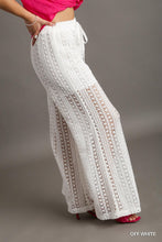 Load image into Gallery viewer, Umgee Crochet Lace Fabric Pants in Off White
