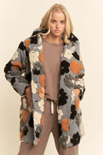 Load image into Gallery viewer, Davi &amp; Dani Multi Flower Embroidery Hooded Jacket in Grey
