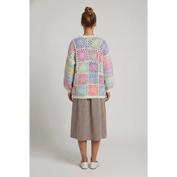 twentifourth Handmade Rainbow Crochet Cardigan in Pastel Dreams