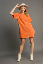 Load image into Gallery viewer, Umgee French Terry Round Neck Dress in Burnt Orange
