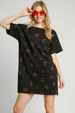 Load image into Gallery viewer, Umgee French Terry Round Neck Dress in Black
