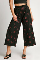 Umgee French Terry Waistband Bottoms in Black