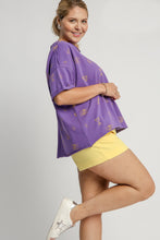 Load image into Gallery viewer, Umgee French Terry Graphic Top *GAME DAY STYLE!* in Purple
