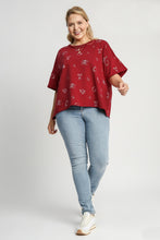 Load image into Gallery viewer, Umgee French Terry Graphic Top *GAME DAY STYLE!* in Wine
