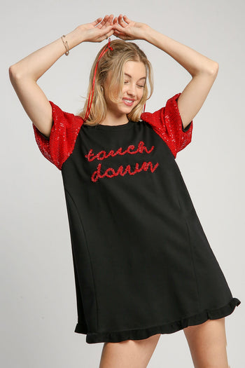 Umgee Sequin Mini Dress *GAME DAY STYLE!* in Black