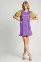 Umgee Sequin Mini Dress *GAME DAY STYLE!* in Purple