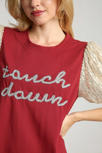 Umgee Sequin Mini Dress *GAME DAY STYLE!* in Wine