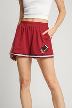 Load image into Gallery viewer, Umgee French Terry Shorts *GAME DAY STYLE*! in Wine
