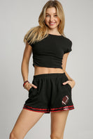 Umgee French Terry Shorts *GAME DAY STYLE*! in Black