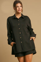 Umgee LuxeKnit Twofer Romper in Black