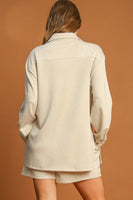 Umgee LuxeKnit Twofer Romper in Ecru