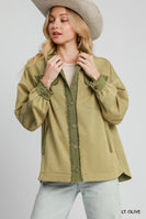 Umgee Luxeknit Shacket in Light Olive
