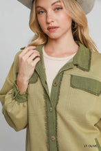 Load image into Gallery viewer, Umgee Luxeknit Shacket in Light Olive
