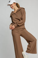 Umgee Ribbed Knit Top in Mocha