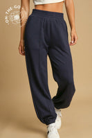 Umgee On-the-Go Luxe Knit Joggers in Midnight