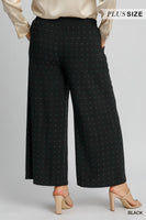 Umgee High Waisted Embellished Linen Pants in Black