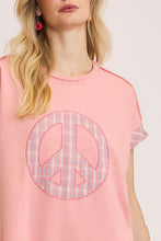 Load image into Gallery viewer, Umgee French Terry Peace Mini Dress in Pink
