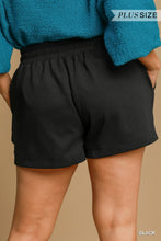 Load image into Gallery viewer, Umgee Luxeknit Sweatshorts in Black
