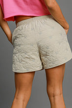 Load image into Gallery viewer, Umgee Ribbon Embroidered Quilted Shorts in Cream
