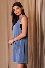 Load image into Gallery viewer, Davi &amp; Dani Soft Knit Solid Color Romper in Denim Blue
