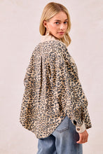 Load image into Gallery viewer, BiBi Mineral Washed Leopard Print Shacket

