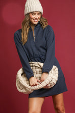 Load image into Gallery viewer, Umgee Cable Knit Mini Dress in Midnight
