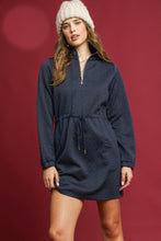 Load image into Gallery viewer, Umgee Cable Knit Mini Dress in Midnight
